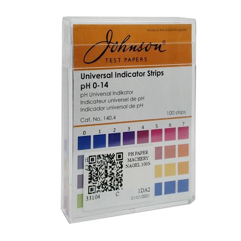 Johnson Test Paper Universal Indicator Strips Ph 0 14 100s Alpro Pharmacy