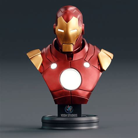 Iron Man Model Bust D Print File Stl Etsy