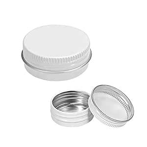 Uxcell Oz Round Aluminum Cans Tin Screw Top Metal Lid Containers