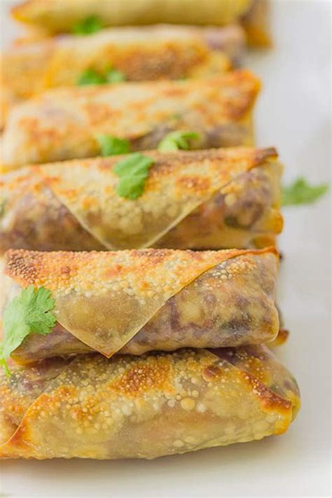 Healthier Baked Chicken Egg Rolls (Air Fryer Option) - On Ty's Plate