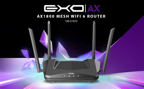 D Link AX1800 Mesh Wi Fi 6 Router 4 Stream Triple Core Processor Dual