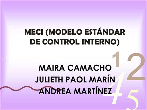 Meci Modelo Est Ndar De Control Interno Ppt Descarga Gratuita