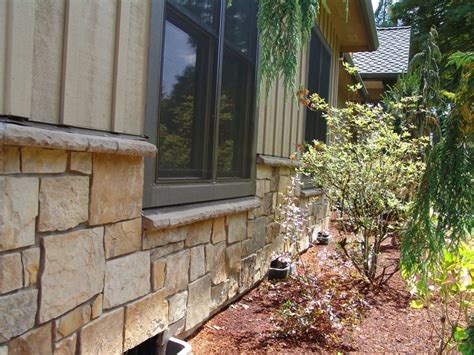 Natural Stone Veneer Stone Around Windows Stone Cap New Construction Lake Oswego