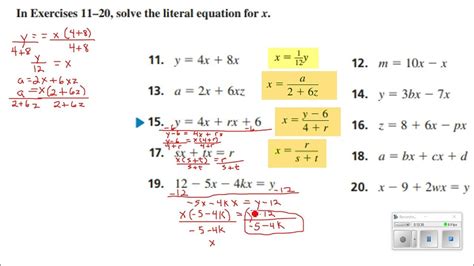 Home Work Video For Lesson 1 5 Rewriting Equations And Formulas Youtube