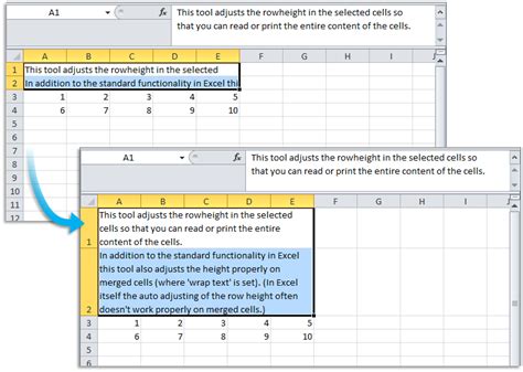 Excel Automatically Adjust Cell Height To Fit Text Templates Sample Printables