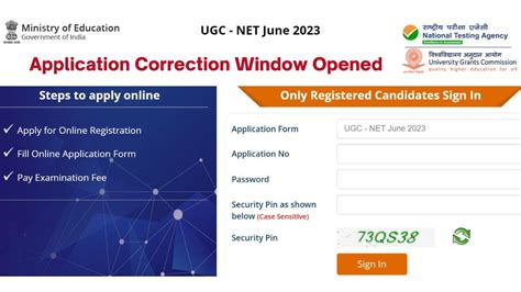 UGC NET 2023 Application Correction Window Opens Ugcnet Nta Nic In