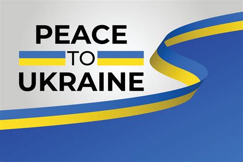 Peace To Ukraine Country Flag Ribbon 6229460 Vector Art At Vecteezy