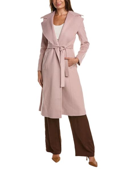 Fleurette Long Wool Wrap Coat Shop Premium Outlets