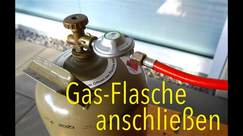 Gas Flasche an Gasgrill anschließen Anleitung MrHandwerk YouTube