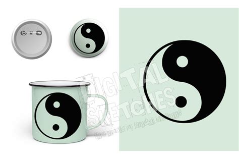 Yin Yang Cut File Yin Yang SVG Cricut Silhouette Vector Graphic By