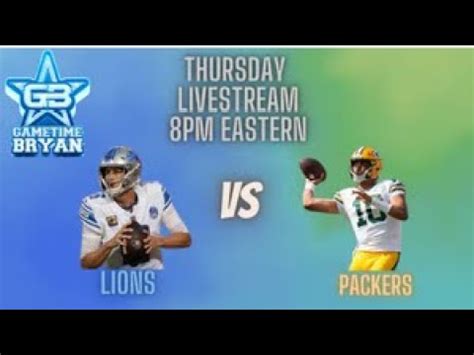 Detroit Lions VS Green Bay Packers Livestream YouTube