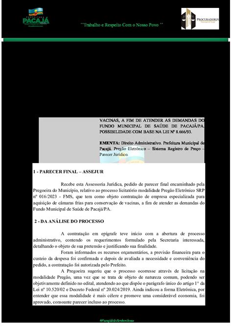 10 PARECER FINAL PE SRP Nº 016 2023 FMS AQUISIÇÃO CAMARAS FRIAS