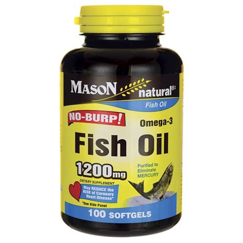 Mason Natural Fish Oil No Burp 1 200 Mg 100 Sgels Swanson Health Products