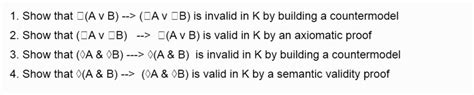 Video Solution Show That A V B â†’ A V B Is Invalid In K By Building A Countermodel