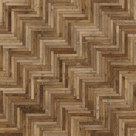 Seamless Wood Parquet Texture Herringbone Light Brown Stock Image