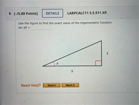 Solved Find The Exact Values Of Sin2ucos2u And Tan2u Using