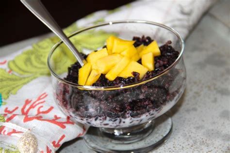 Slow Cooker Forbidden Rice Mango Pudding Black Rice Pudding Mango Pudding Recipe Recipes