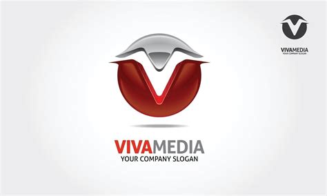 Red Color Viva Media Logo Illustration. This is an excellent Logo ...