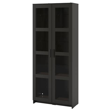 Brimnes Glass Door Cabinet Black 31 12x74 34 Ikea