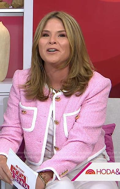 Wornontv Jennas Pink Tweed Jacket On Today Jenna Bush Hager