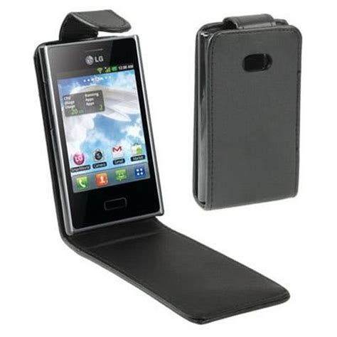 Etui en cuir LG E400 Optimus L3 Noir Cdiscount Téléphonie