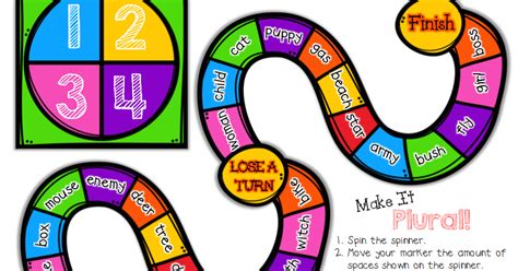 Make It Plural A Board Game For Practicing Singular And Plural