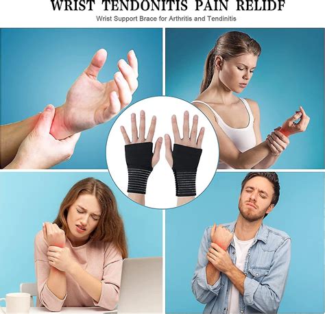 Elastic Wrist Brace 1 Pair Breathable Wrist Splint Wrist Splint For Arthritis Tendonitis