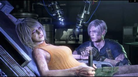 Leon Removes The Plaga Parasite From Ashleys Body Resident Evil 4