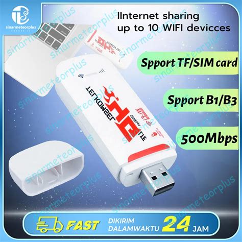 Jual [ready Stock] Modem Wifi Usb 4g All Operator Lte Modem Usb 500mbps Modem Mifi Cod Support