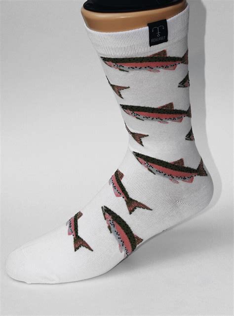 Fish Socks Trout Socks Fishing Socks Fisherman Fishing Etsy