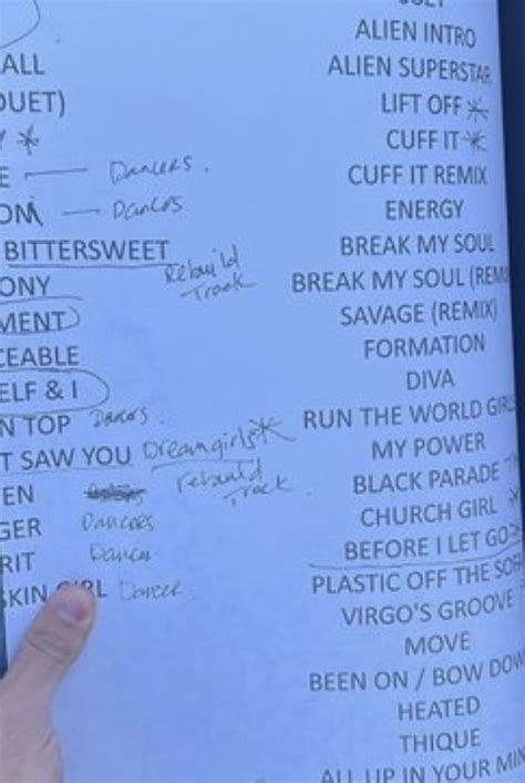 Act I DOM On Twitter RT Beyhivecombr A SETLIST