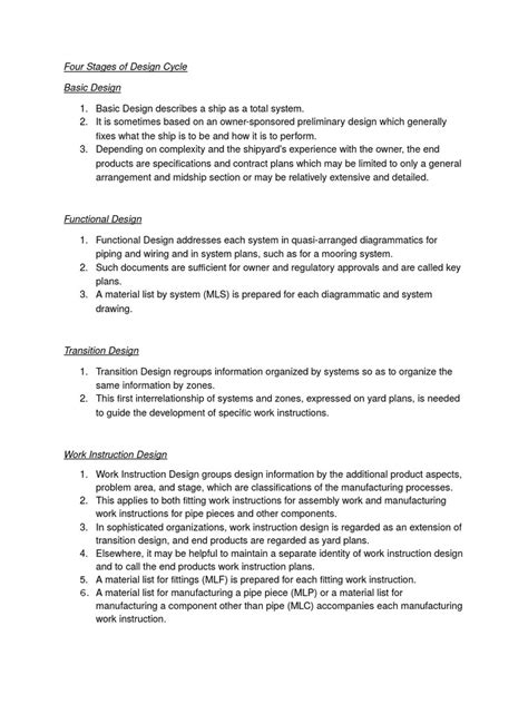 Four Stages of Design Cycle