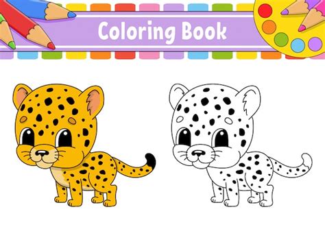 Livre De Coloriage Pour Les Enfants Vecteur Premium