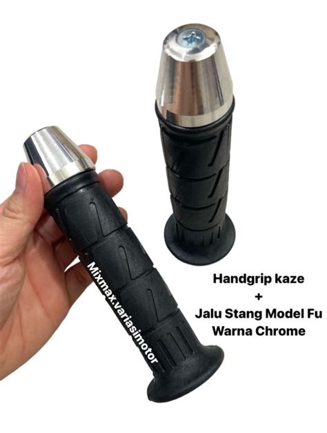 Handgrip Kaze Set Jalu Stang Model Fu Chrome Grip Kawasaki Bandul