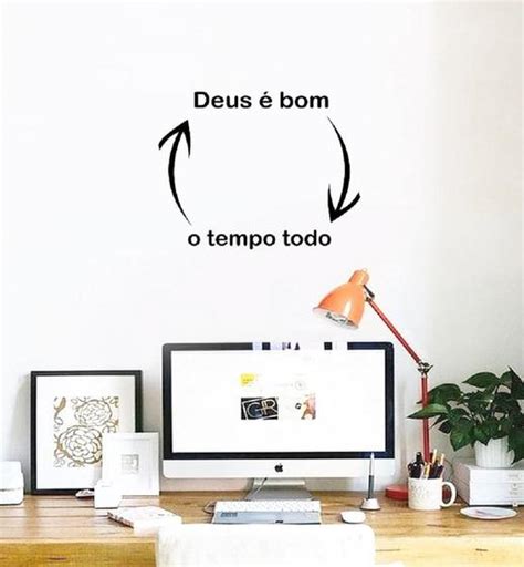 Adesivo Decorativo De Parede Frase Deus E Bom O Tempo Todo Gaudesivos