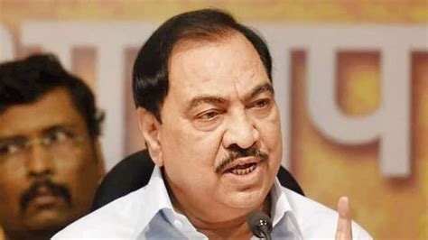 Former Maharashtra Minister Eknath Khadse Quits Bjp To Join Ncp On Friday