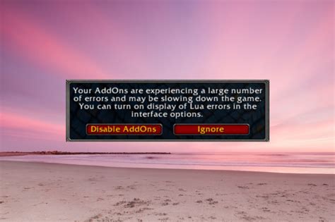 Quick Ways To Fix Wow Addons Error Message