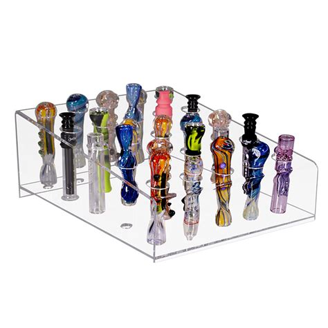 25 Unit Glass Bowl Joint Tube Chillum Taster Holder Display Shoppopdisplays