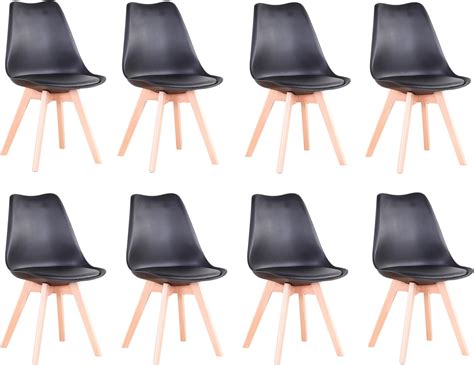 Idmarket Lot De Chaises Scandinaves Sara Noires Pour Salle Manger