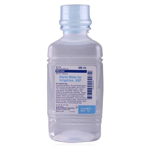 Baxter Sterile Water For Irrigation 500ml Bottle