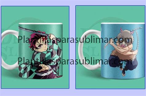 Plantillas Demon Slayer Tazas Anime Plantillas Para Sublimar