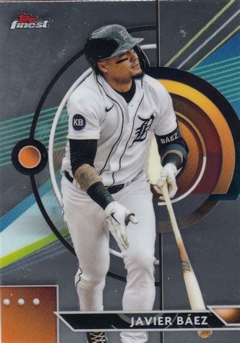 Javier Baez Finest Base Detroit Tigers Topps Ebay