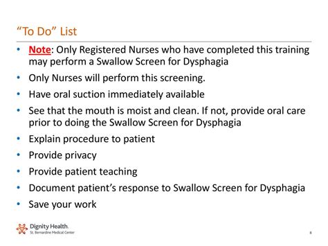 Bedside Swallow Screen For Dysphagia Ppt Download