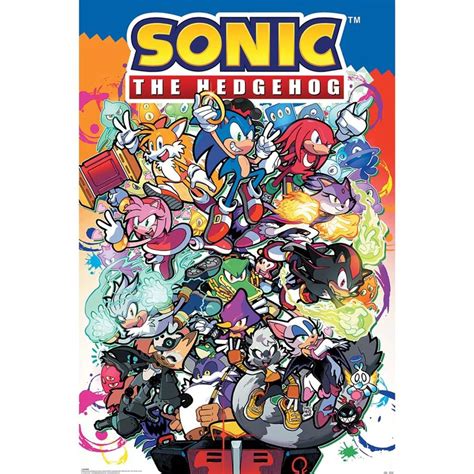 Sonic The Hedgehog Poster Sonic Comic Characters Poster Gro Format