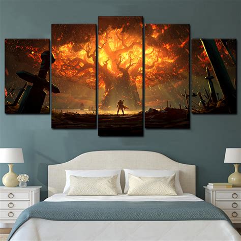 World Of Warcraft 5 Piece Canvas Art Wall Decor Canvas Prints Artwork Ca Go Canvas