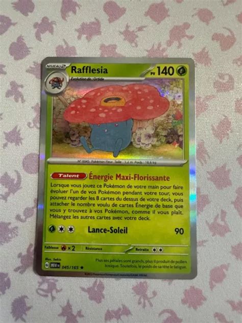 RAFFLESIA HOLO POKÉMON 151 FR écarlate et violet carte presque neuf EUR