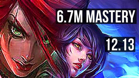 KATARINA Vs AHRI MID 6 7M Mastery Quadra Legendary 700 Games