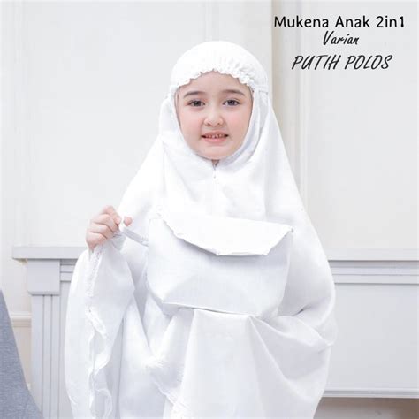 Jual Mukena 2in1 Anak Usia 8 9 10 11 12 Tahun Motif Karakter Awan Cantik Bahan Katun Rayon Adem