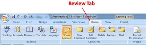 Review Tab In Ms Powerpoint 2007 In Hindi And English जाने एम एस