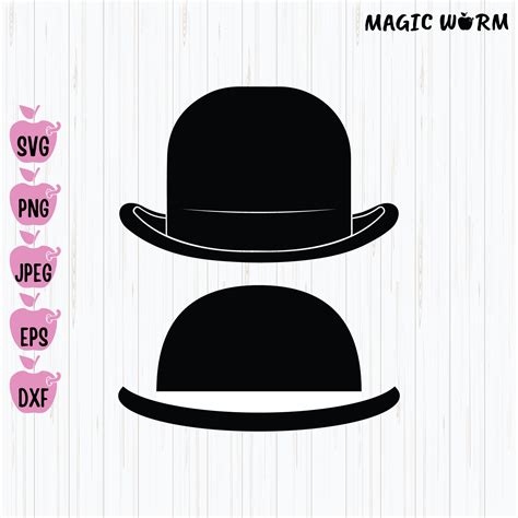 Bowler Hat Svg Bowler Hat Clipart Hat Svg Hat Png Bowler Etsy